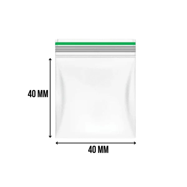 Zip-Lock Bag Blanco 40 x 40 mm (100 stuks) 0,6 dikte - Green Line