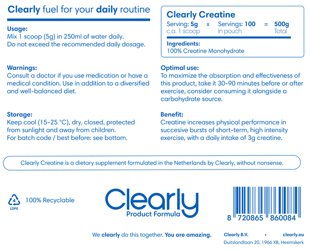 Clearly Creatine - 500gr (100 servings)