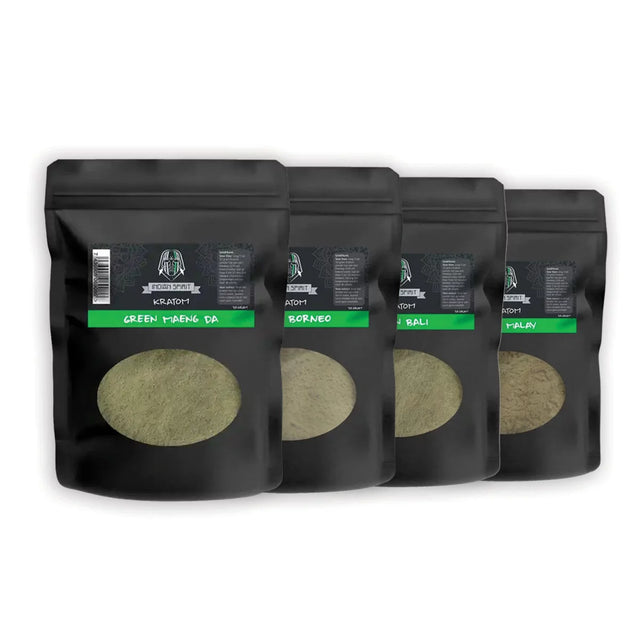 Indian Spirit | Kratom Green combinatie deal - 4x 25 gram