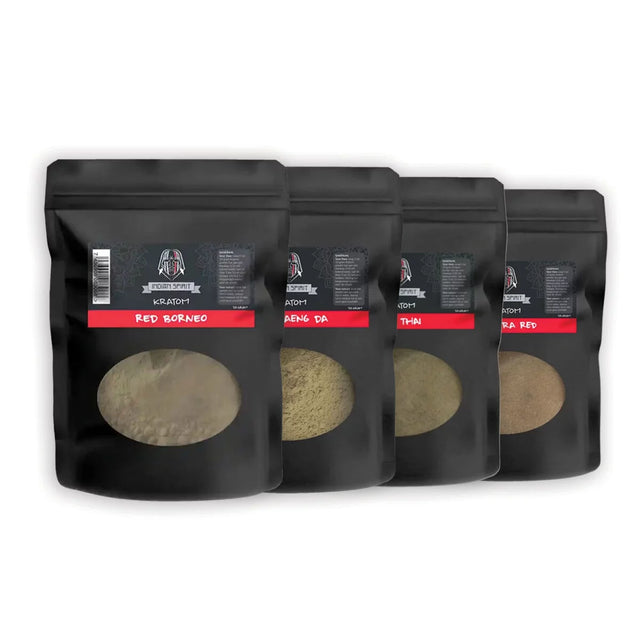 Indian Spirit | Kratom Red combinatie deal - 4 x 25 gram