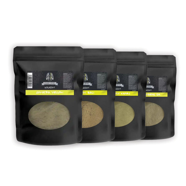 Indian Spirit | Kratom Yellow combinatie deal - 4x 25 gram