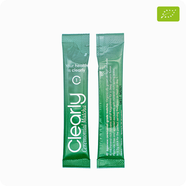 Clearly Matcha Biologisch - Ceremonieel (2 gram per stick – 21 stuks