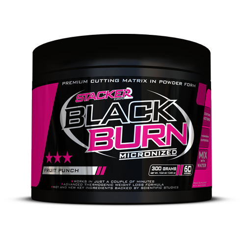 Stacker2 - Black Burn Micronized (300 gram) Afslanken & Vetverbranding