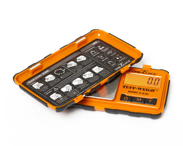 On Balance TUFF - Weight Pocket Scale (100 gram x 0.01 gr) - Zak Weegschaal (oranje)