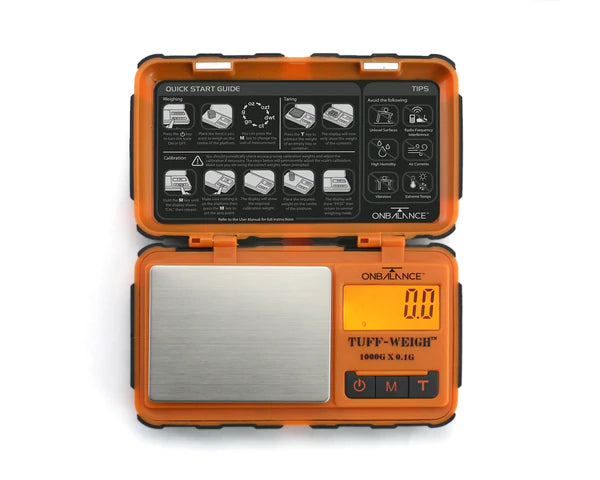 On Balance TUFF - Weight Pocket Scale (100 gram x 0.01 gr) - Zak Weegschaal (oranje)