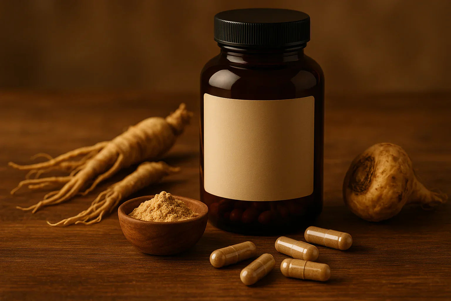 Discreet intimiteitsproducten voor mannen in een stijlvolle moderne flat-lay.