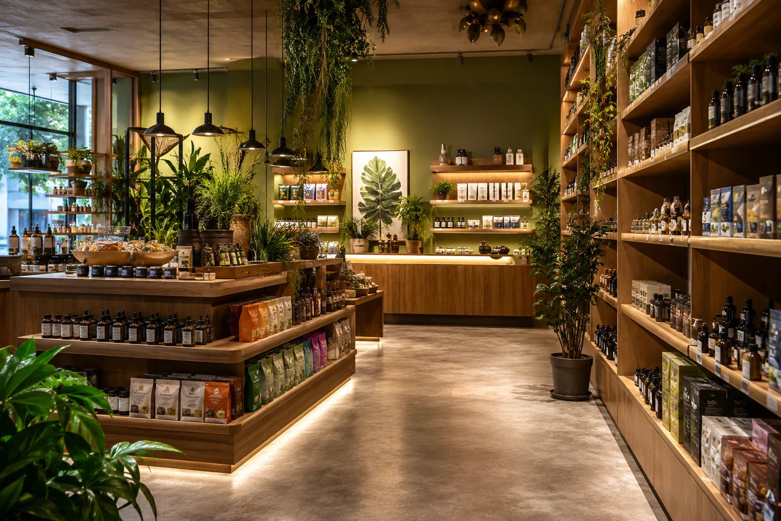  Intérieur moderne d'une smartshop proposant des produits botaniques et des teintures aux Pays-Bas