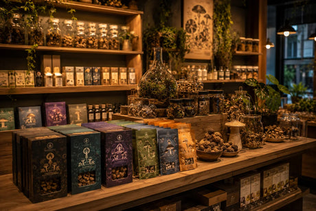  Premium magic truffels producten in moderne Nederlandse smartshop omgeving