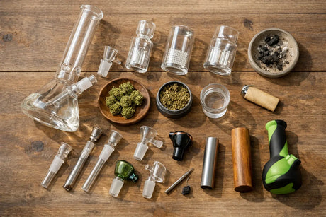 Bongs voor beginners: onderdelen, percolators &amp; materialen