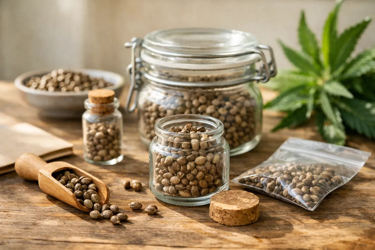 Cannabiszaden bewaren: kiemkracht en houdbaarheid