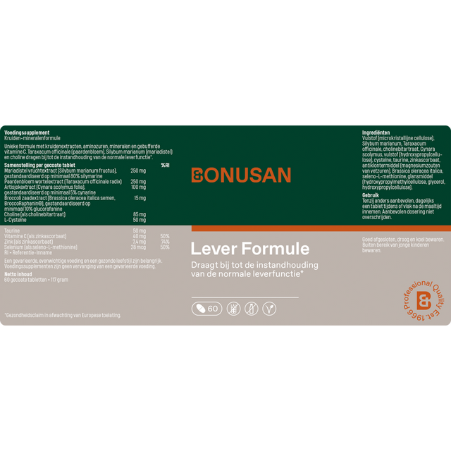 Bonusan Lever Formule - 60 stuks