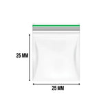 Zip-Lock Bag Blanco 25 x 25 mm (100 stuks) 0,07 mm Green Line