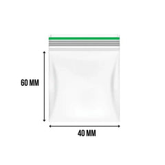 Zip-Lock Bag 40 x 60 mm (1000 stuks) 0.07 mm - Green Line