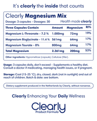 Clearly | Magnesium Mix - 90 capsules