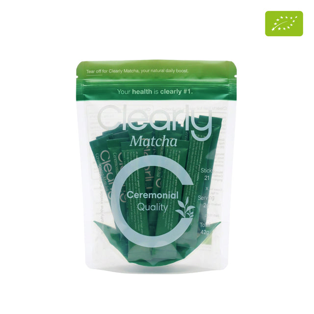 Clearly Matcha Biologisch - Ceremonieel  (2 gram per stick – 21 stuks