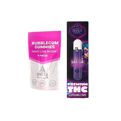 Canlı Rosin Başlangıç ​​Paketi THC | Tek Kullanımlık + Sakız Şekerleri