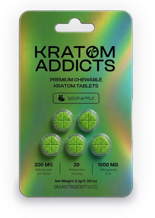 Kratom Addicts Premium Kratom Tablets - 5 stuks