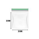 Zip-Lock Bag Blanco 30 x 30 mm (1000 stuks) 0,06 mm Green Line