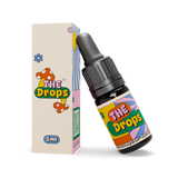 Het iconische flesje van The Drops (4-HO-MET paddo druppels) in de premium Dr. Smartshop verpakking