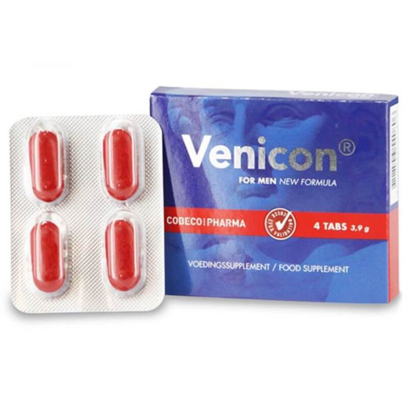 Venicon til mænd - Seksuel stimulering til "den voksne mand" - Libido (4 tabletter)