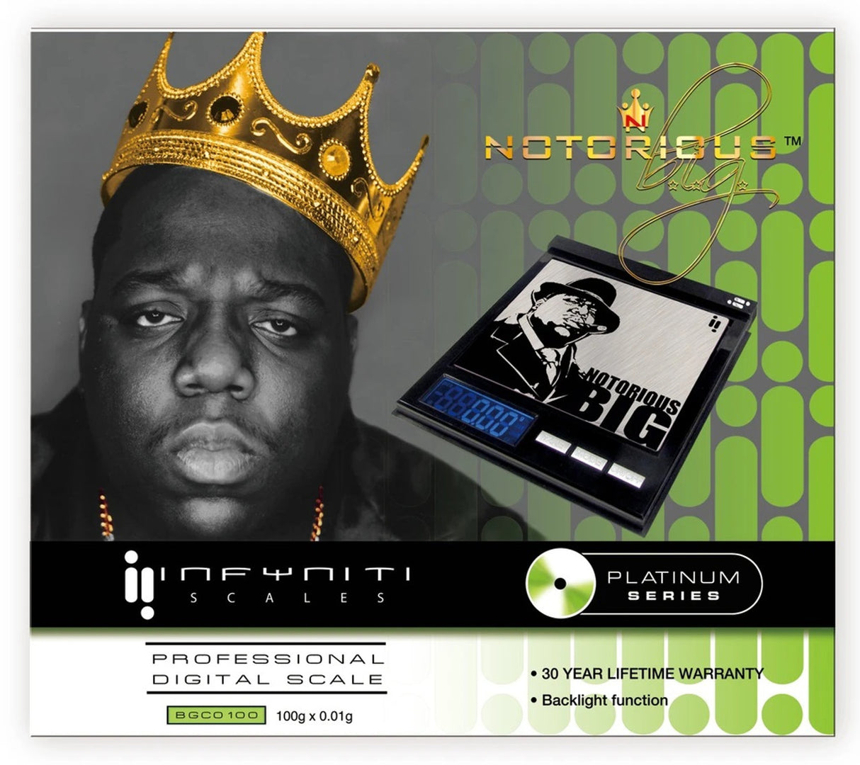 Infyniti Scales - BIGGIE Record CD Digitale Weegschaal (100 gram x 0.01 gr.)