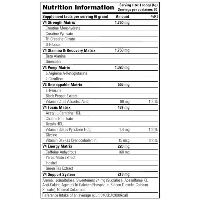 Stacker2 - Rush V4 (360 gram) Pre-Workout