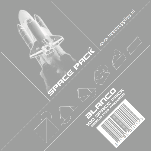 Space Pack Groot Onbedrukt seals - 100 stuks