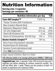 Stacker2 - Testo 4HD (120 capsules) - Testosteron