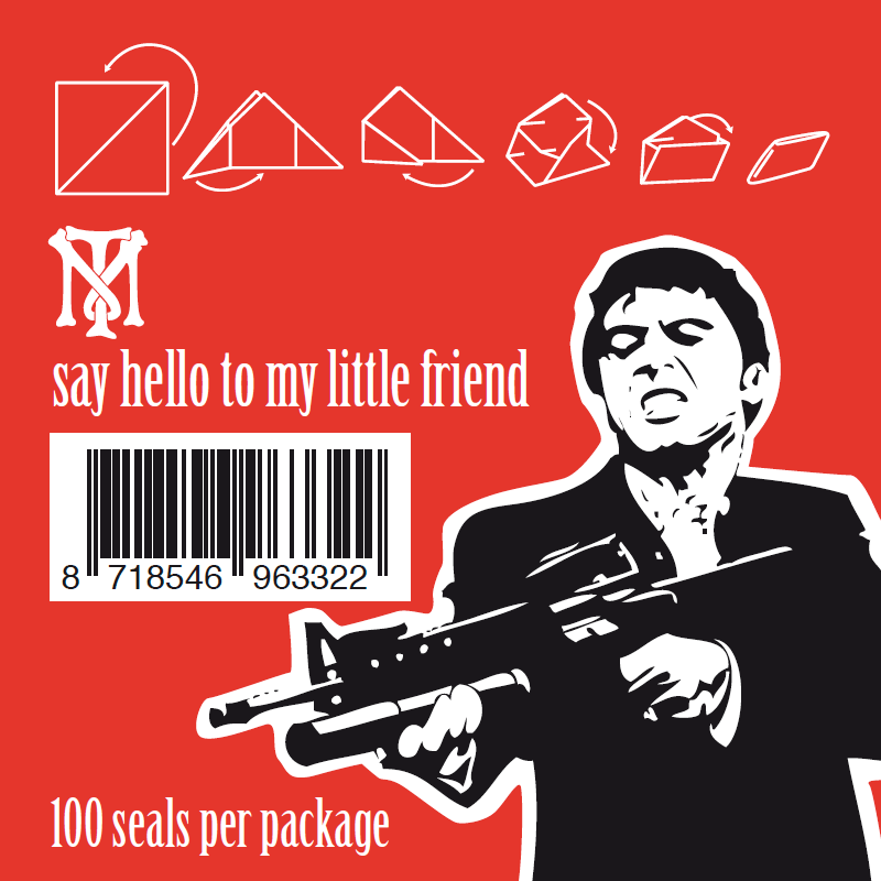 Tony Pack Klein Bedrukt seals - 100 stuks